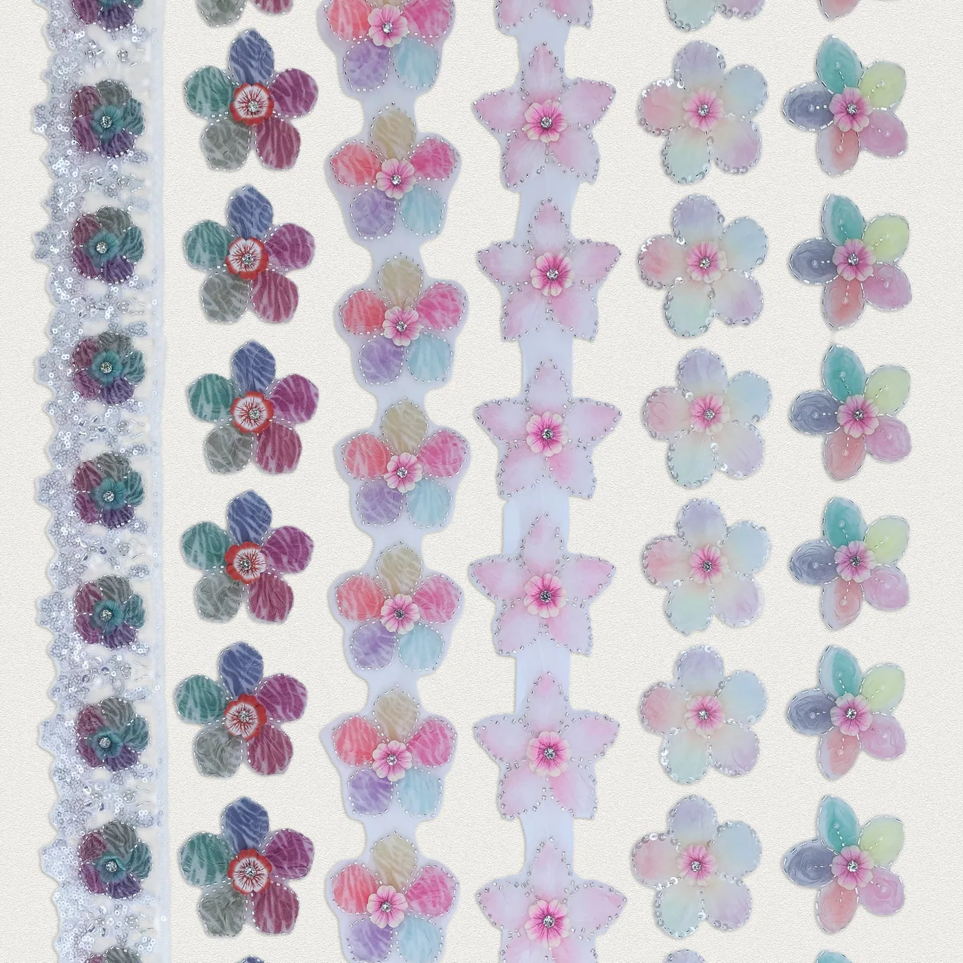 Multicolour small-flower trim · MET-1020 — product view