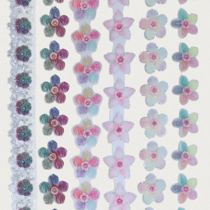 Multicolour small-flower trim · MET-1020 — product view