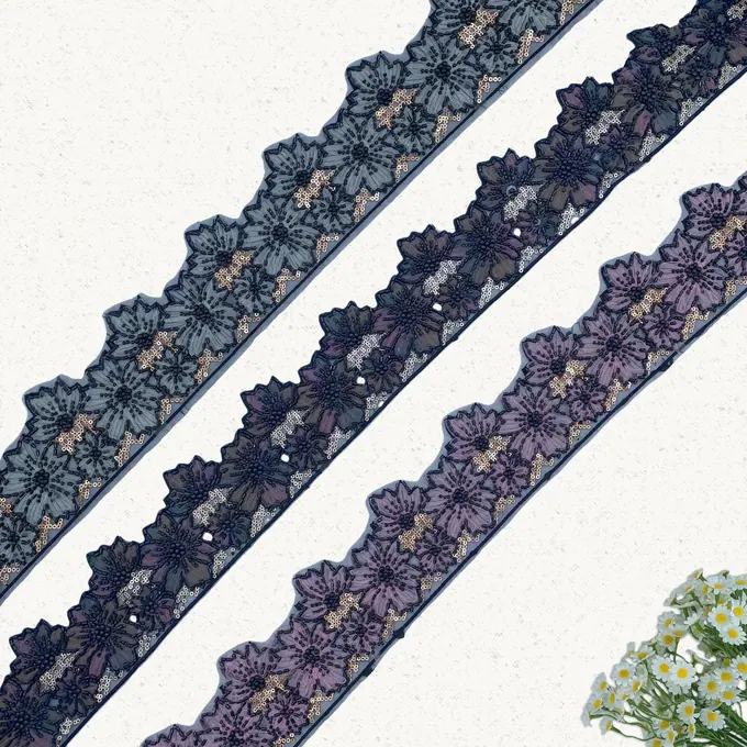 Maple-leaf embroidered trim · MET-1021 — product view