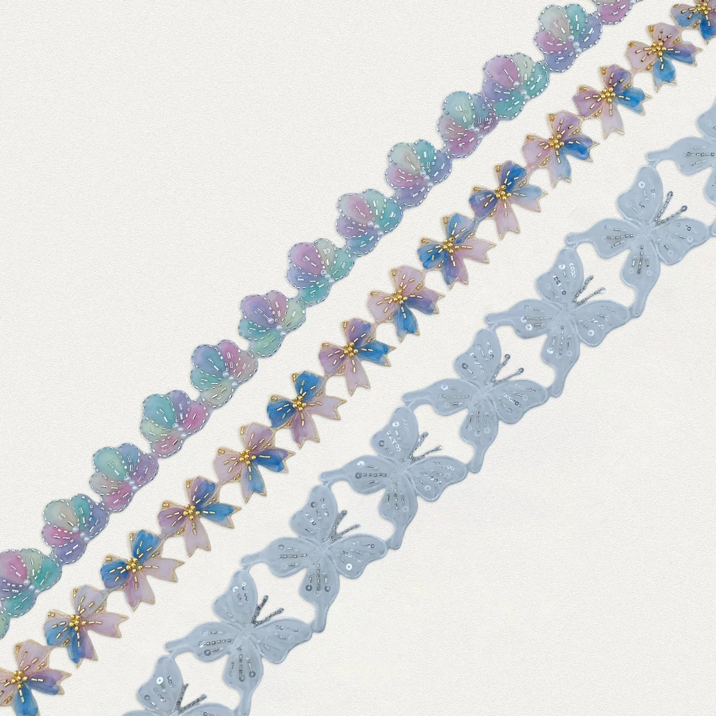 Pastel floral motif trim collection · MET-1022 — product view