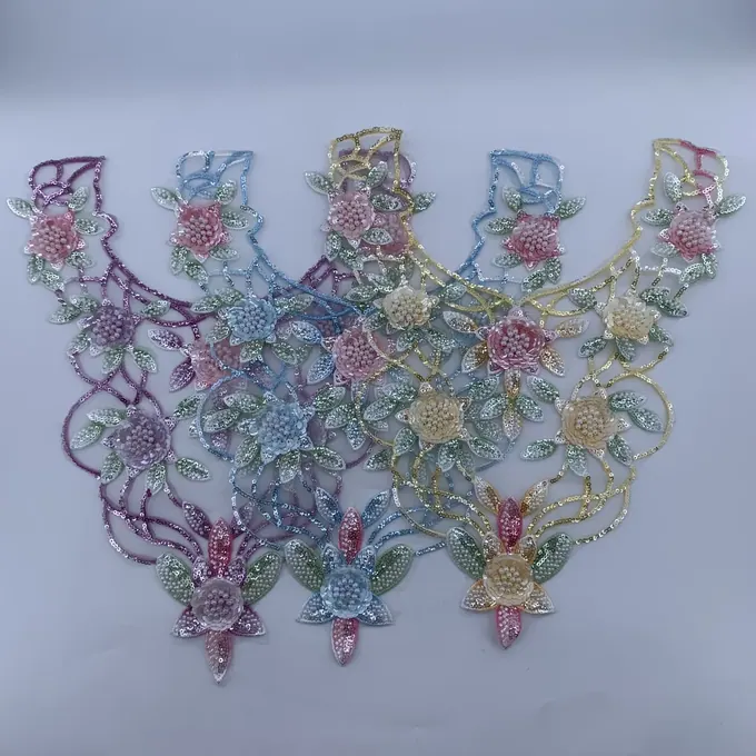 Cascading floral neckline · MET-4007 — product view