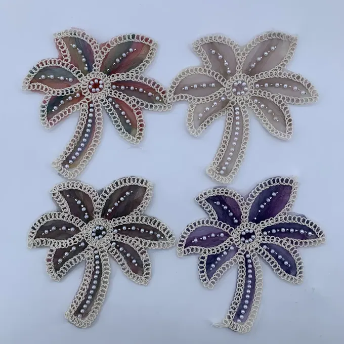 Palm tree beaded appliqué · MET-4009 — product view