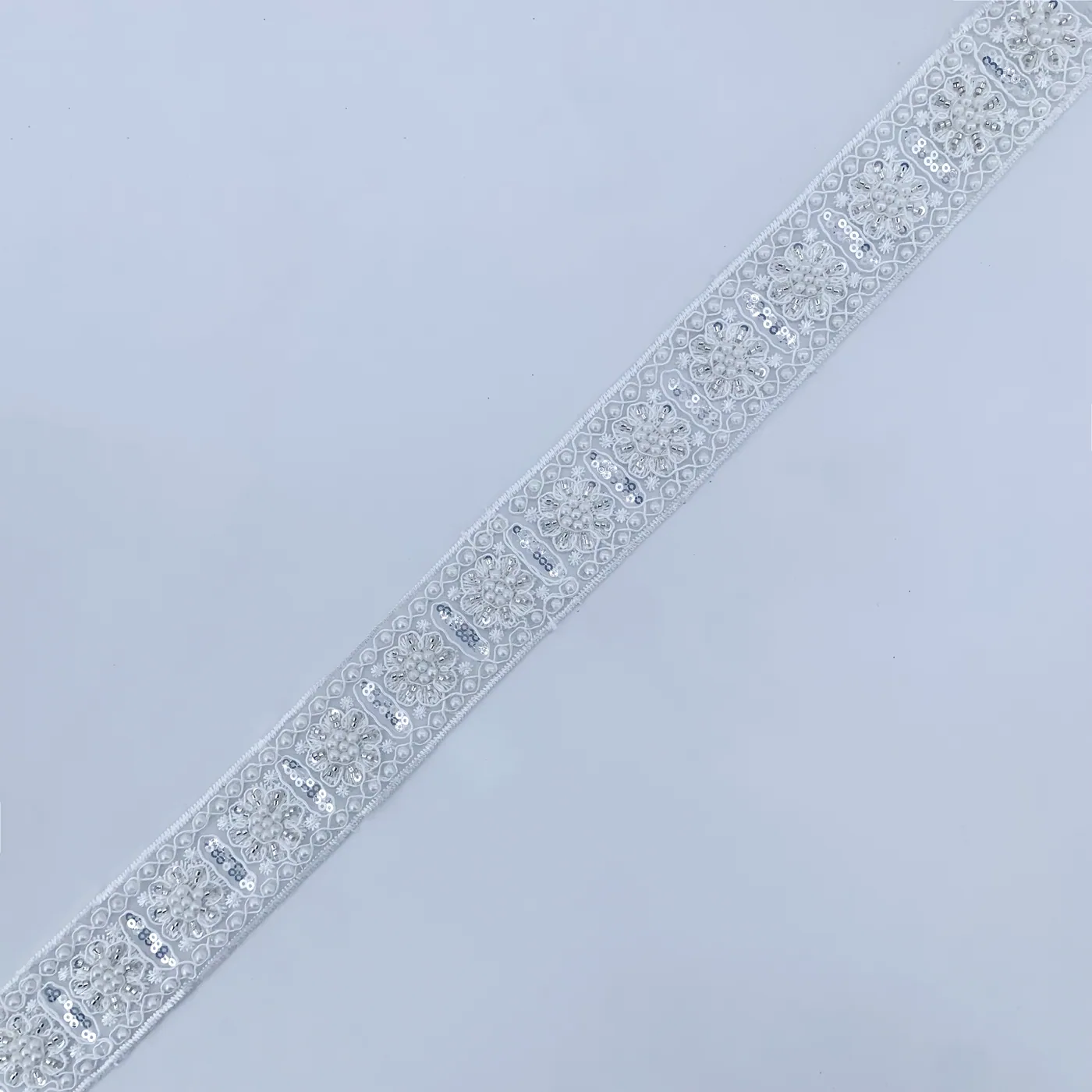 White beaded trim · MET-6007 — product view