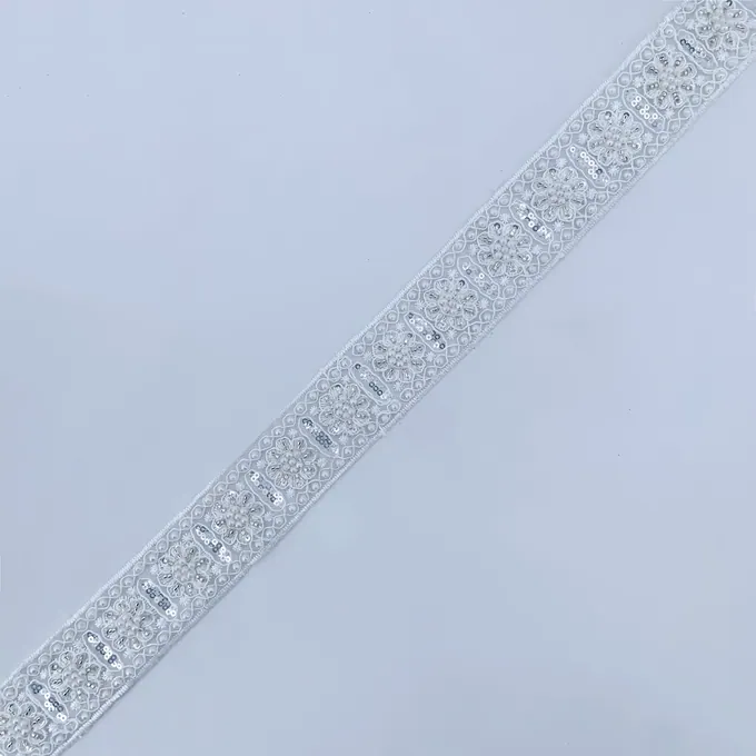 White beaded trim · MET-6007 — product view