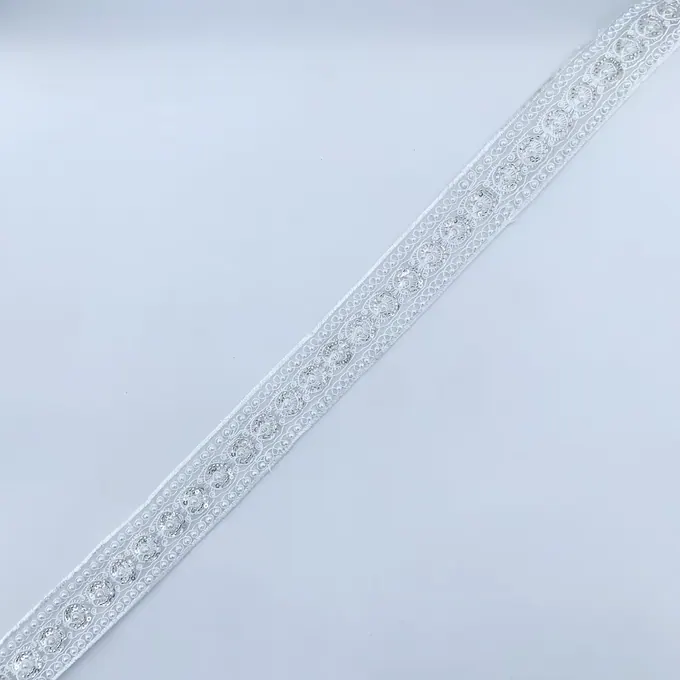 White beaded trim · MET-6009 — product view