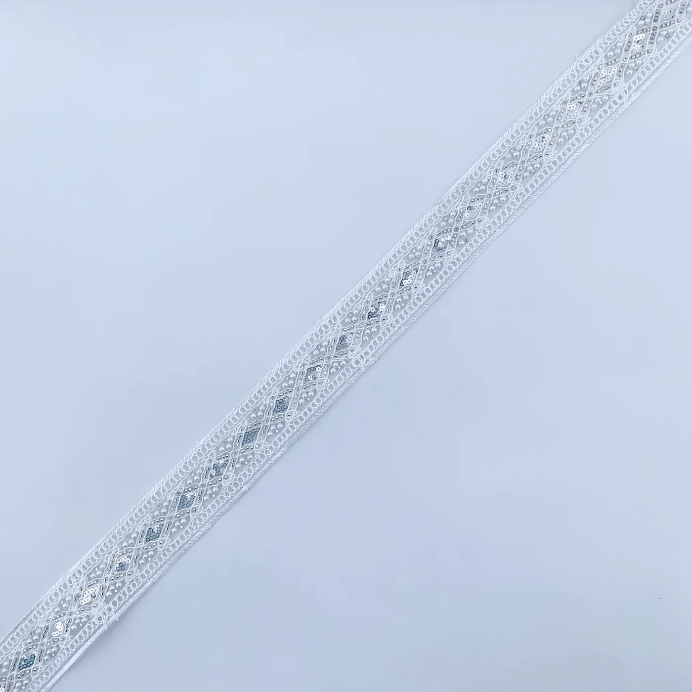 White beaded trim · MET-6011 — product view