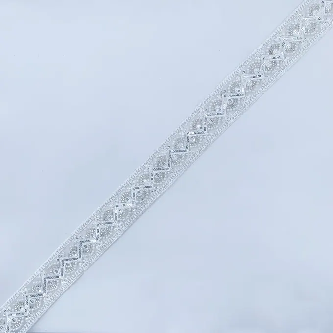 White beaded trim · MET-6012 — product view