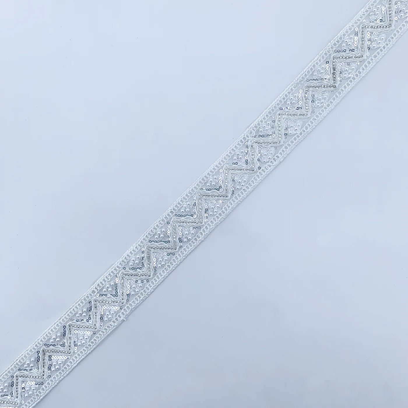 White beaded trim · MET-6017 — product view