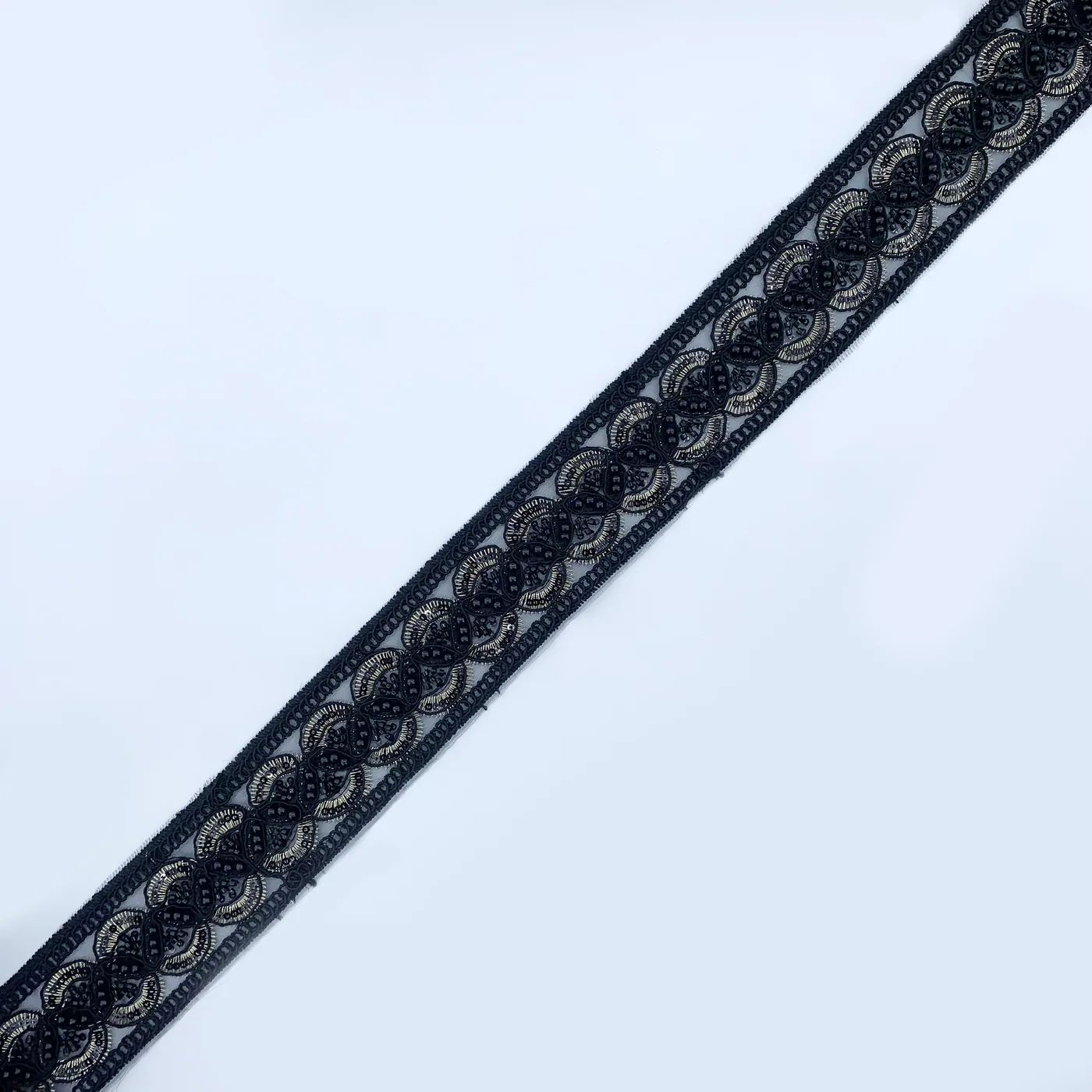 Black and gold beaded trim · MET-6027 — product view