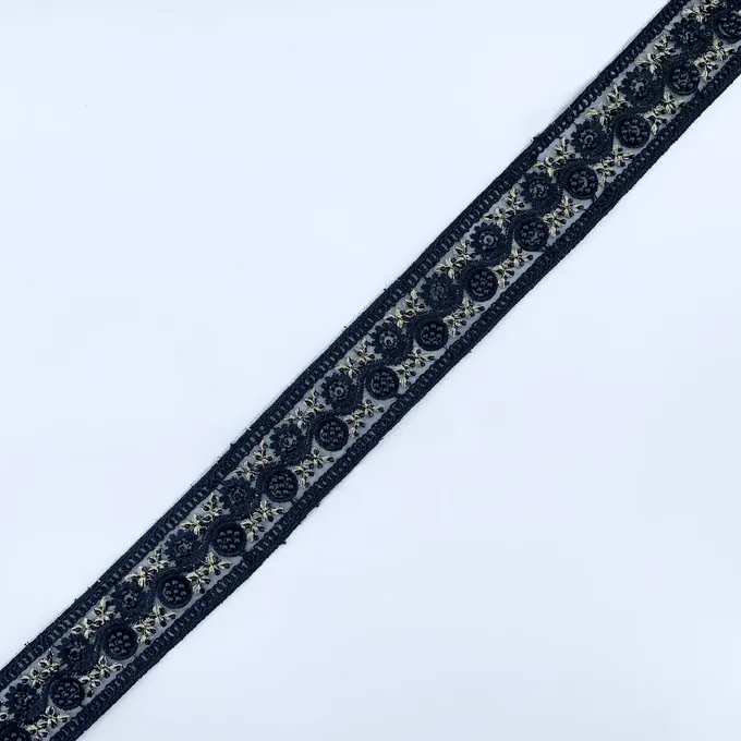 Black and gold beaded trim · MET-6031 — product view