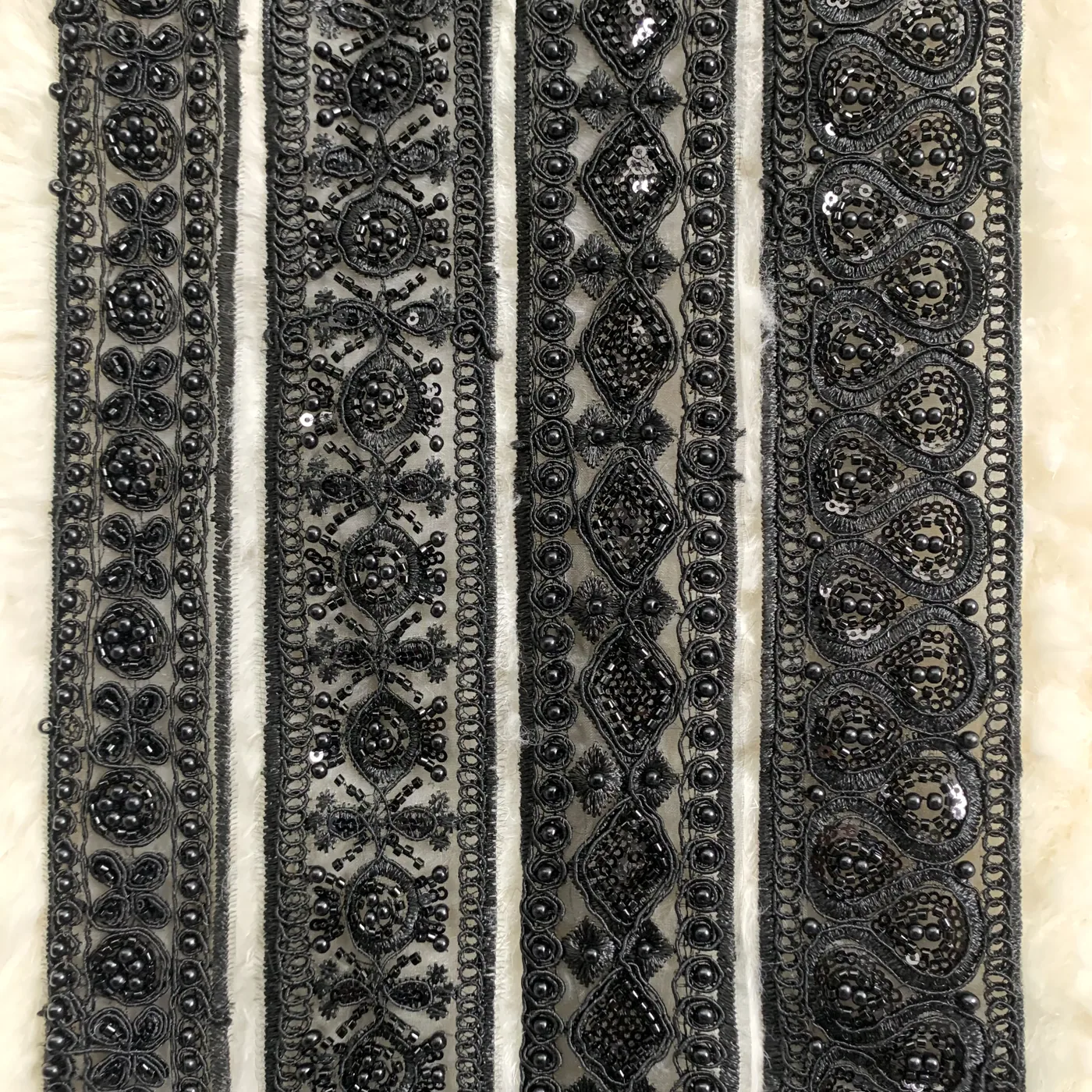 Black beaded trim collection · MET-6032 — product view