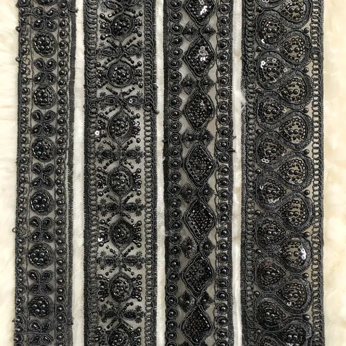 Black beaded trim collection · MET-6032 — product view