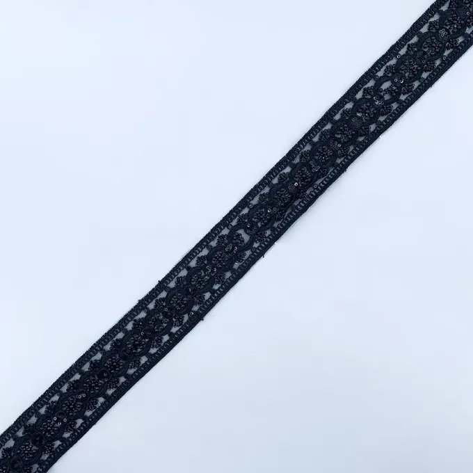 Black beaded trim · MET-6033 — product view