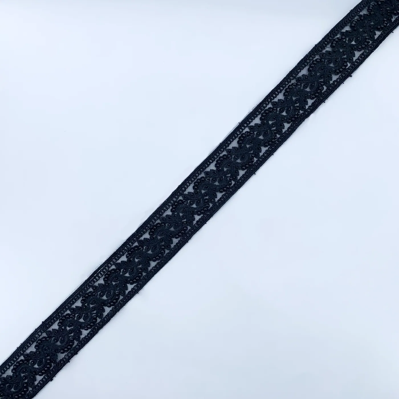 Black beaded trim · MET-6034 — product view