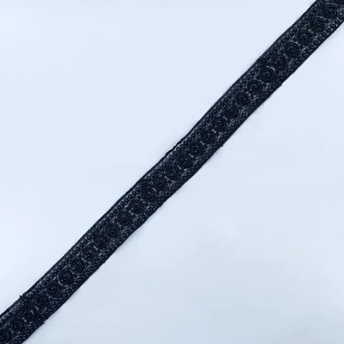 Black beaded trim · MET-6035 — product view