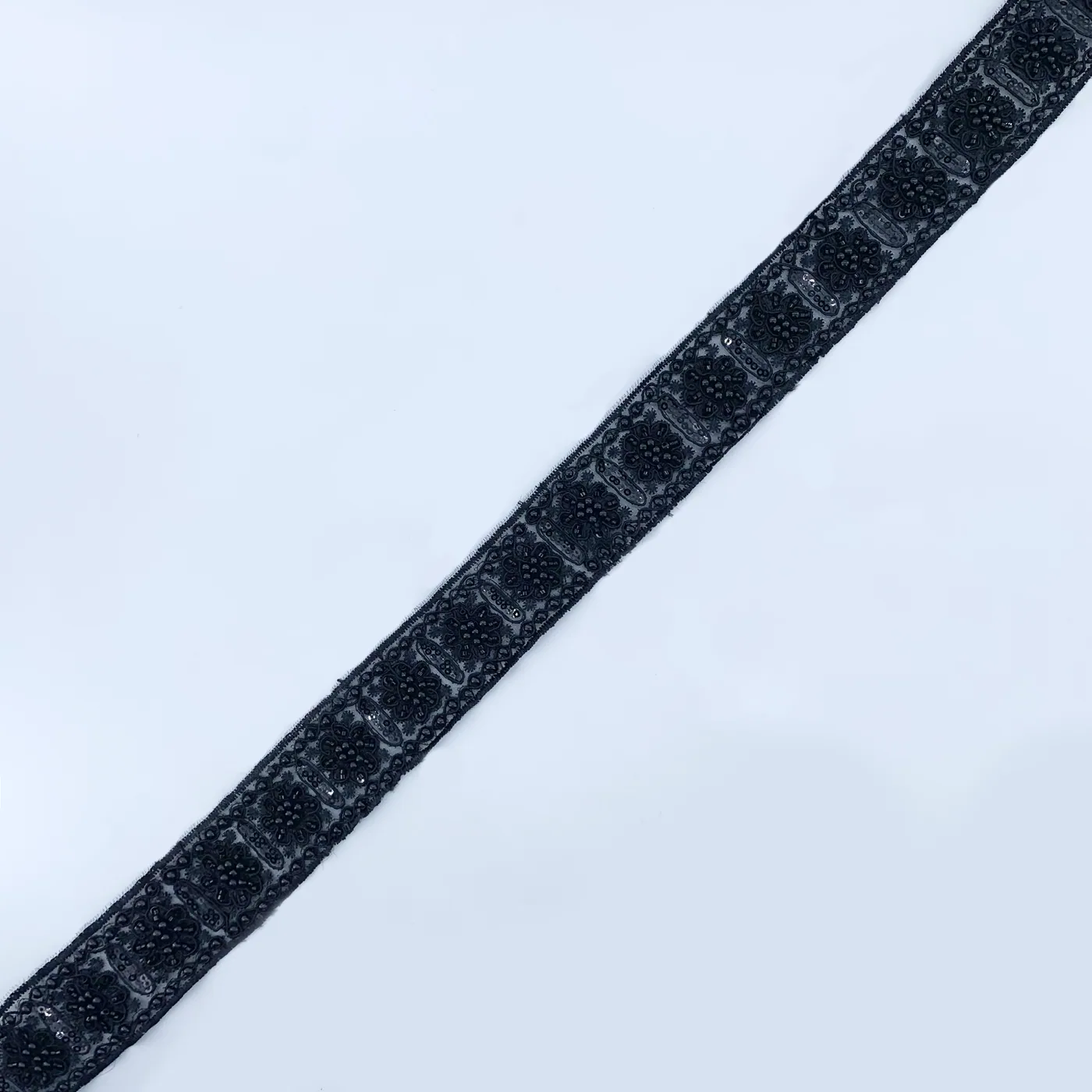 Black beaded trim · MET-6036 — product view