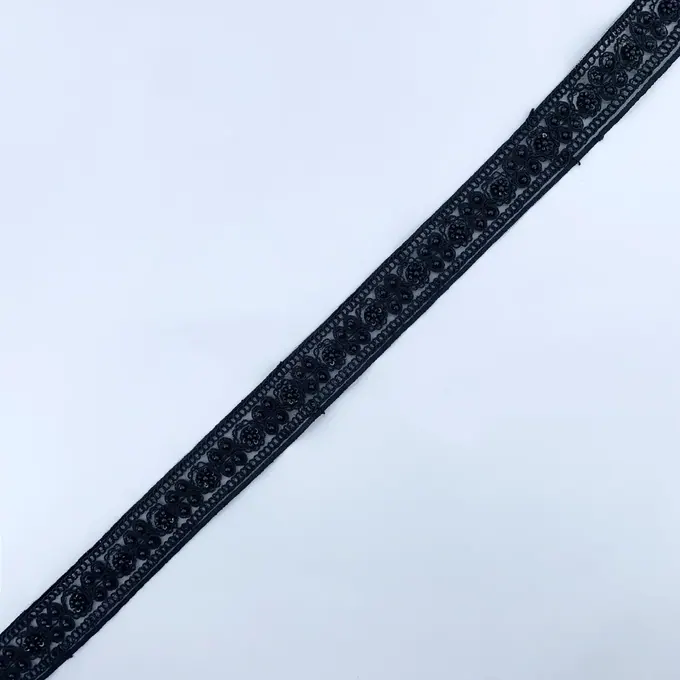 Black beaded trim · MET-6037 — product view