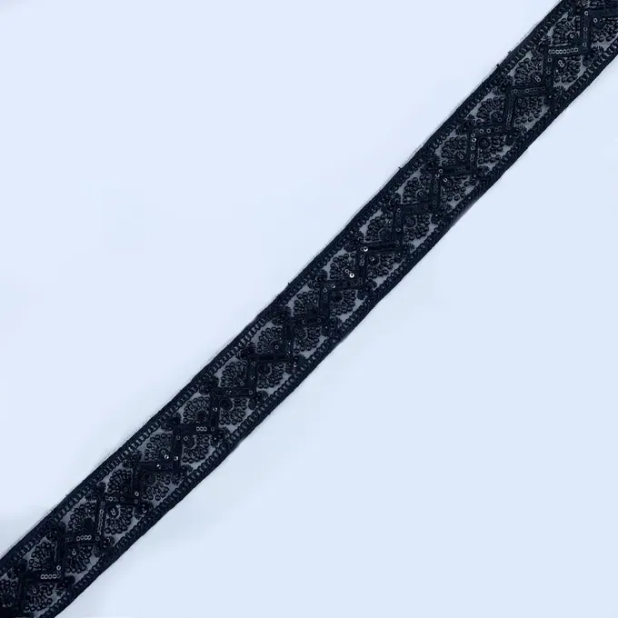 Black beaded trim · MET-6038 — product view