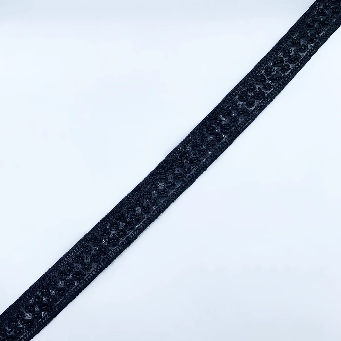 Black beaded trim · MET-6040 — product view