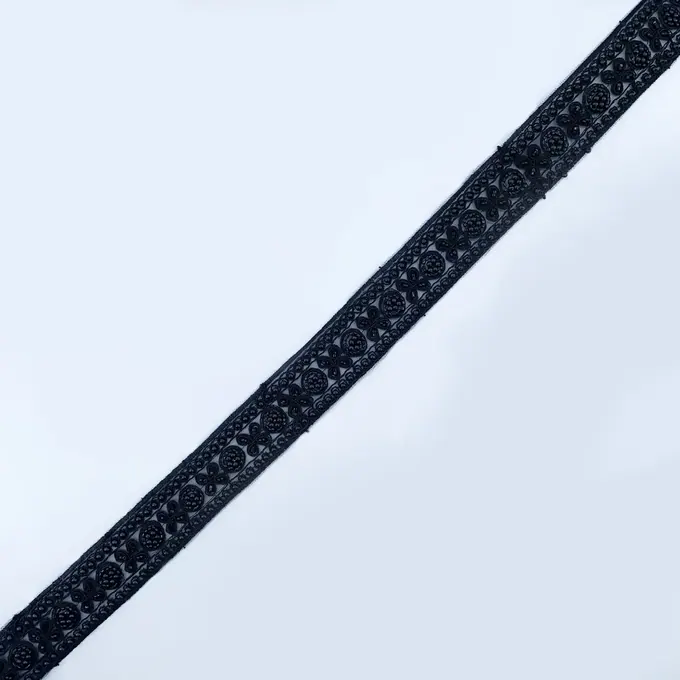 Black beaded trim · MET-6043 — product view