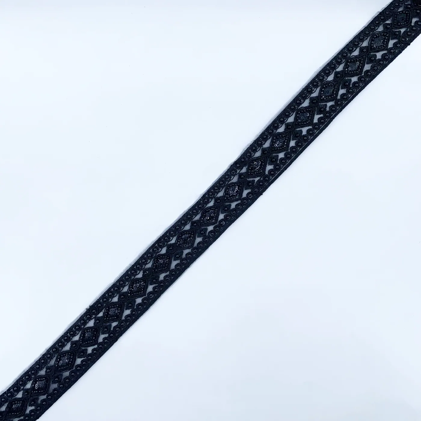Black beaded trim · MET-6046 — product view