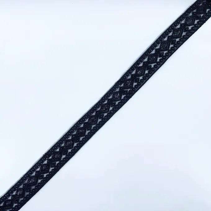 Black beaded trim · MET-6046 — product view