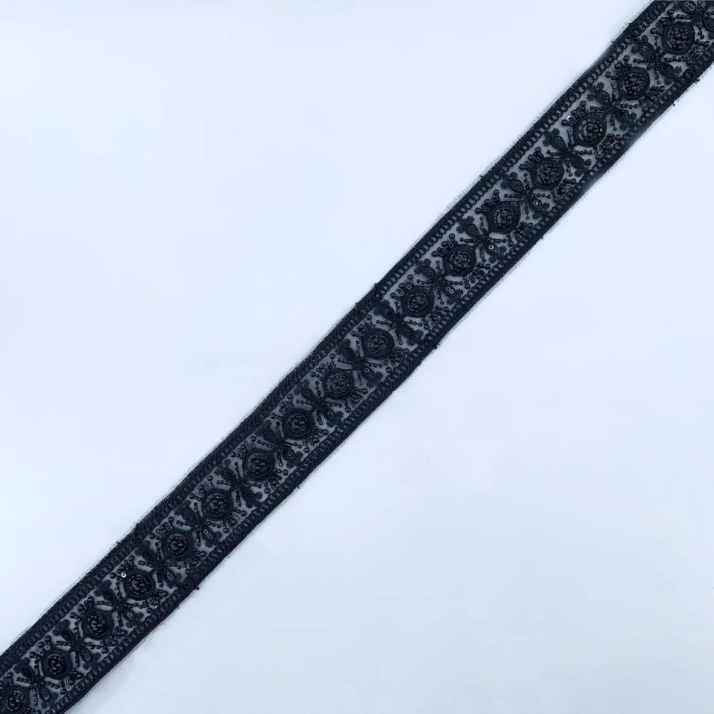 Black beaded trim · MET-6047 — product view