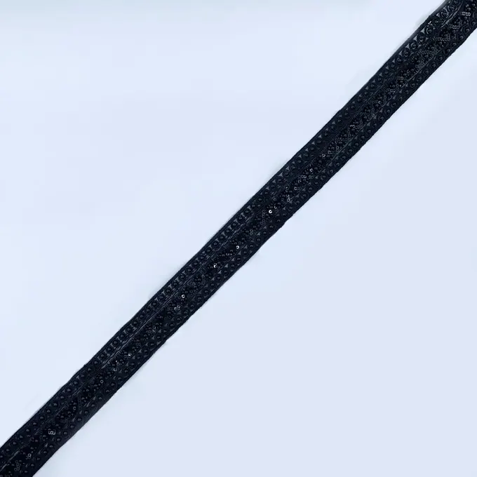Black beaded trim · MET-6049 — product view