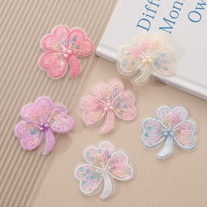 Single-layer decorative embroidered appliqué · MET-8020 — product view