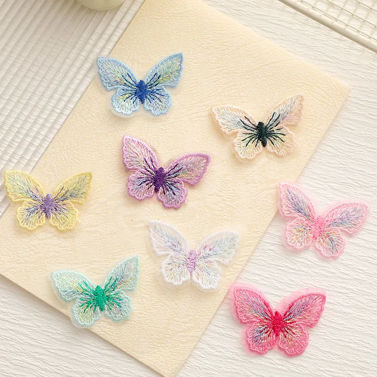 Pastel layered decorative embroidered appliqué · MET-8052 — product view