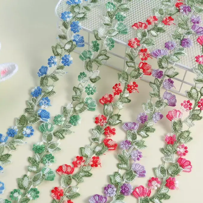 Floral embroidered trim · MET-8070 — product view