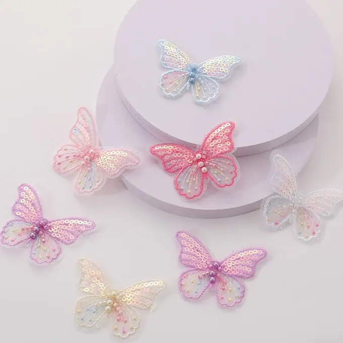 Single-layer decorative embroidered appliqué · MET-8083 — product view